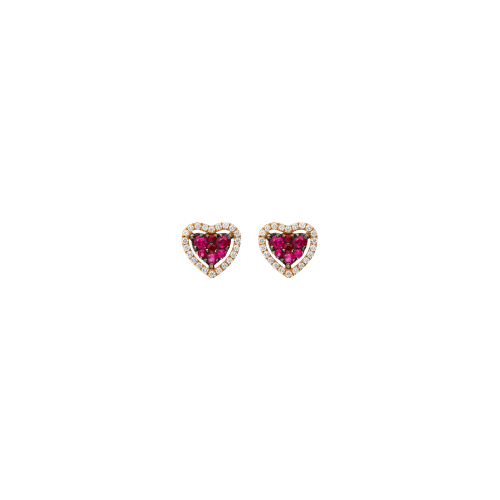 Accedi alla scheda di Bartorelli Italian Jewels ORECCHINI CUORE A LOBO IN ORO ROSA CON DIAMANTI E RUBINI - 1PE0751537/2