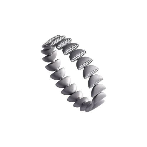 Accedi alla scheda di Vhernier BRACCIALE ECLISSE ENDLESS IN TITANIO E PAV&Eacute; DI DIAMANTI - TG0979BR330