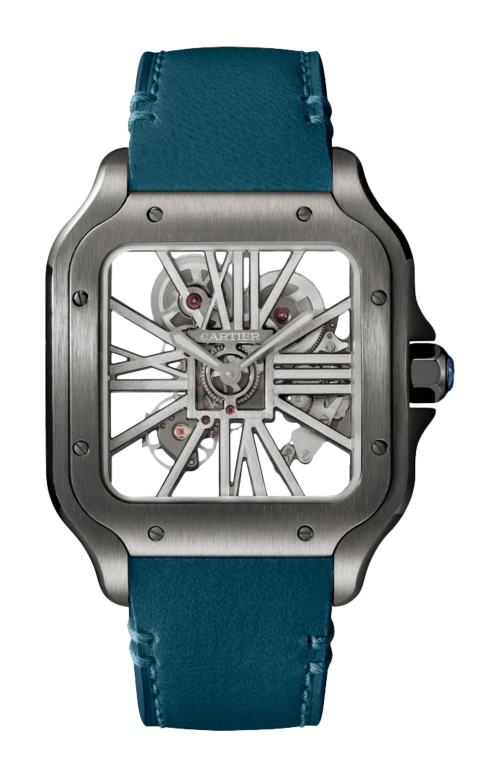 Accedi alla scheda di Cartier SANTOS DE CARTIER MODELLO GRANDE, SCHELETRATO, ACCIAIO, MANUALE - WHSA0023