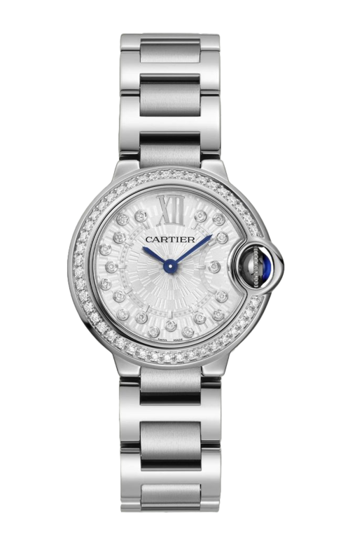Accedi alla scheda di Cartier BALLON BLEU DE CARTIER 28 MM,  QUARZO, ACCIAIO, DIAMANTI - W4BB0034