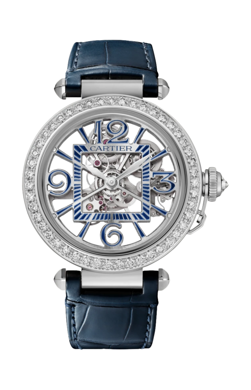 Accedi alla scheda di Cartier PASHA DE CARTIER, 41 MM, ORO BIANCO, DIAMANTI, SCHELETRATO, AUTOMATICO - HPI01483