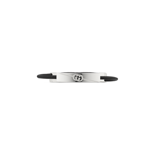 Accedi alla scheda di Gucci BRACCIALE GUCCI TAG IN ARGENTO E CORDONE - YBA774464001