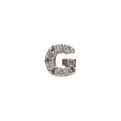 Accedi alla scheda di Bartorelli Italian Jewels ORECCHINO SINGOLO IN ORO BIANCO CON LETTERA G IN PAV&Eacute; DI DIAMANTI BIANCHI - BAOR16