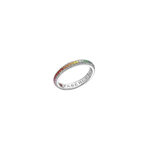 Accedi alla scheda di Faberg&eacute; ANELLO ETERNITY COLOURS OF LOVE IN ORO BIANCO DON PIETRE PREZIOSE MULTICOLOR RAINBOW - 847RG2567