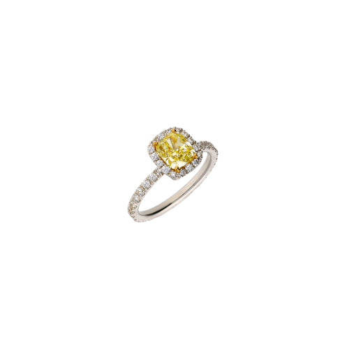 Accedi al prodotto correlato Bartorelli Italian Jewels ANELLO SOLITARIO IN ORO BIANCO CON DIAMANTE FANCY LIGHT YELLOW E DIAMANTI BIANCHI - 000-3490-372
