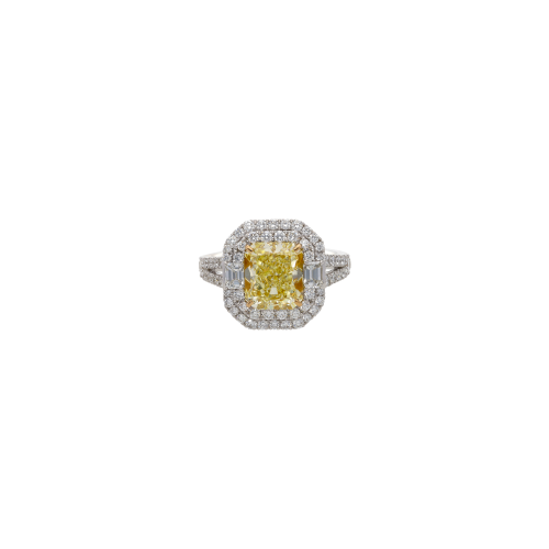Accedi alla scheda di Bartorelli Italian Jewels ANELLO IN ORO BIANCO CON DIAMANTE FANCY YELLOW CERTIFICATO GIA E DIAMANTI BIANCHI - 000-4982NS