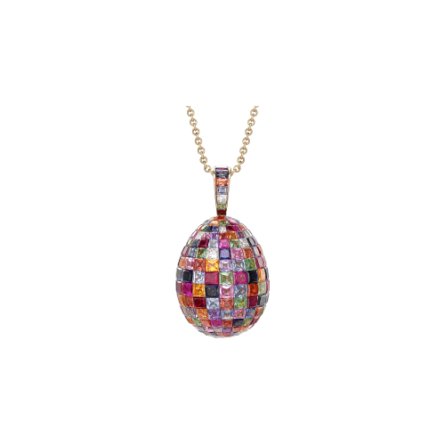 Accedi alla scheda di Faberg&eacute; OVETTO FABERG&Eacute; IMPERIALE MOSAICO IN ORO GIALLO CON DIAMANTI, RUBINI E ZAFFIRI - 818FP1787