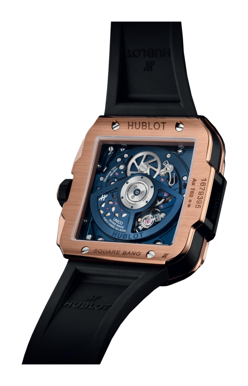 Accedi alla scheda di Hublot SQUARE BANG UNICO KING GOLD BLUE CERAMIC 42 MM - 821.OL.5180.RX