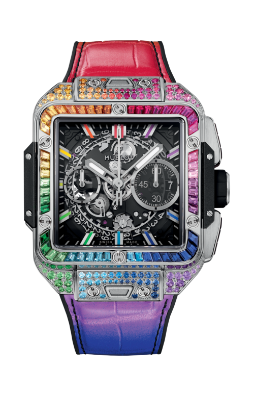 Accedi alla scheda di Hublot SQUARE BANG UNICO TITANIUM RAINBOW 42 MM - 821.NX.0117.LR.0999