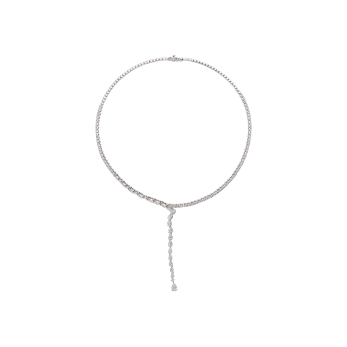 Accedi alla scheda di Bartorelli Italian Jewels COLLANA GIROCOLLO RIGIDA IN ORO BIANCO E DIAMANTI CON UNA FILA DI DIAMANTI PENDENTI - 171-2167MOD