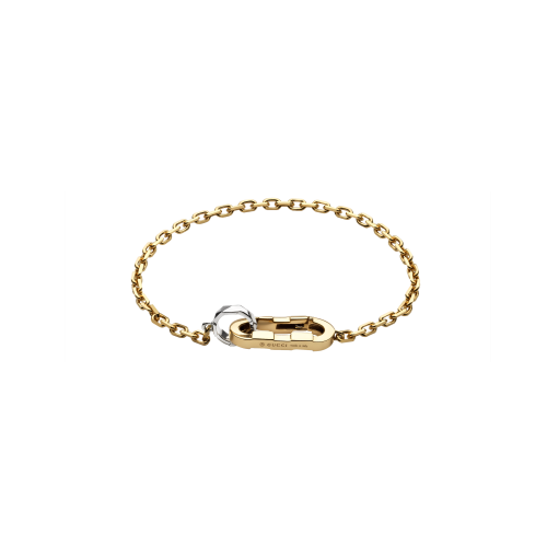 Accedi alla scheda di Gucci BRACCIALE CATENA GUCCI LINK TO LOVE IN ORO GIALLO E ORO BIANCO - YBA786693001
