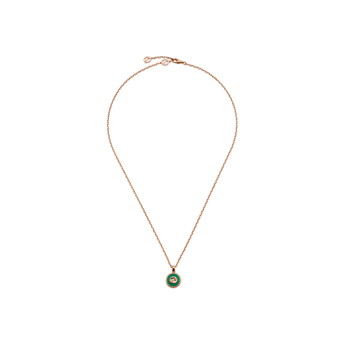 Accedi al prodotto correlato Gucci COLLANA A CATENA GUCCI INTERLOCKING IN ORO ROSA E AGATA VERDE - YBB789340002