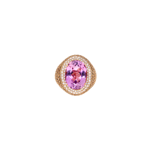 Accedi alla scheda di Bartorelli Italian Jewels ANELLO IN ORO ROSA CON KUNZITE ROSA, DIAMANTI BIANCHI E PAV&Eacute; DI DIAMANTI BROWN - VR08595DDBKUP