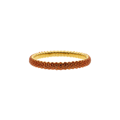 Accedi alla scheda di Bartorelli Italian Jewels BRACCIALE ELASTICO IN ORO ROSA CON PAV&Eacute; DI ZAFFIRI ORANGE - 285-3040