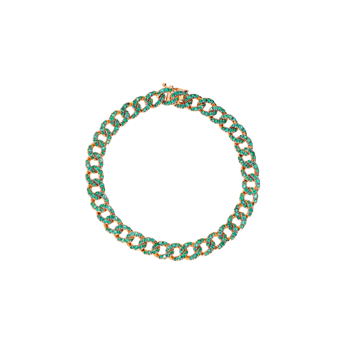 Accedi alla scheda di Bartorelli Italian Jewels BRACCIALE GROUMETTE IN ORO ROSA FULL PAV&Eacute; DI SMERALDI - 234-5631