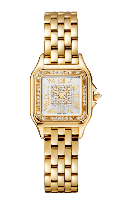 Accedi al prodotto correlato Cartier PANTH&Egrave;RE DE CARTIER MODELLO PICCOLO, ORO GIALLO, DIAMANTI, QUARZO - WJPN0094