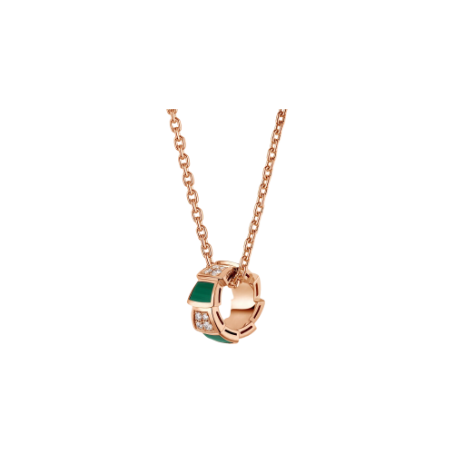 Accedi alla scheda di Bulgari COLLANA SERPENTI IN ORO ROSA 18 KT CON ELEMENTI IN MALACHITE E PAVE' DI DIAMANTI - CL858300
