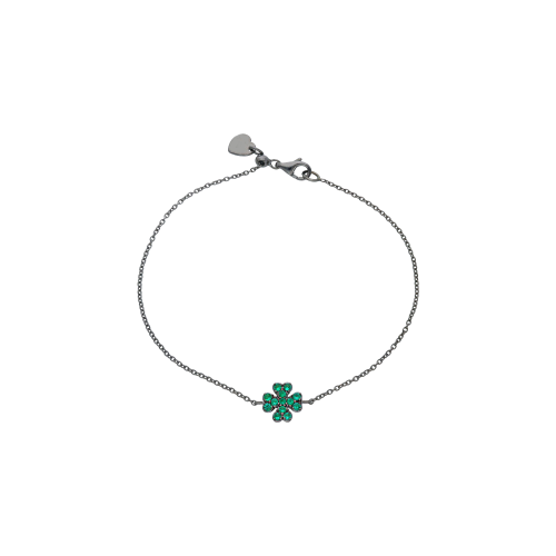 Accedi alla scheda di Bartorelli Italian Jewels BRACCIALE IN ORO BRUNITO CON QUADRIFOGLIO IN PAV&Eacute; DI SMERALDI - 261336