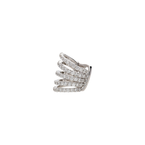 Accedi alla scheda di Bartorelli Italian Jewels ORECCHINO SINGOLO EARCUFF IN ORO BIANCO E 5 FILE DI DIAMANTI - 276-15272