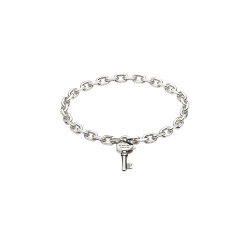 Accedi alla scheda di Gucci BRACCIALE TRADEMARK A CATENA CON CHIAVE IN ARGENTO - YBA796345001