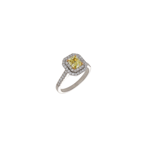 Accedi alla scheda di Bartorelli Italian Jewels ANELLO SOLITARIO IN ORO BIANCO CON DIAMANTE FANCY YELLOW E PAV&Eacute; DI DIAMANTI BIANCHI - 234-6830