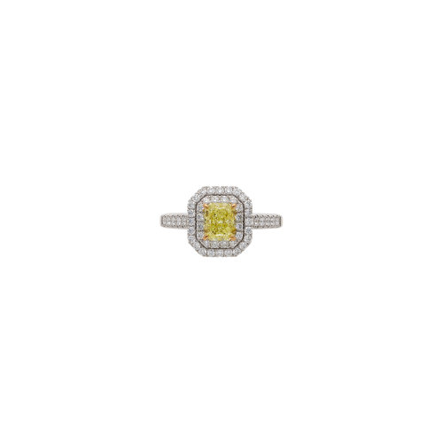 Accedi alla scheda di Bartorelli Italian Jewels ANELLO SOLITARIO IN ORO BIANCO CON DIAMANTE FANCY YELLOW E PAV&Eacute; DI DIAMANTI BIANCHI - 234-6830