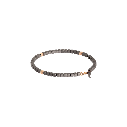 Accedi al prodotto correlato Mano | J . BRACCIALE UOMO CON CUBI IN TITANIO E IN ORO ROSSO 9KT - MINBRT3RGCUP