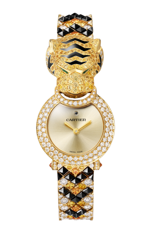 Accedi alla scheda di Cartier OROLOGIO GIOIELLO ANIMALIER, ORO GIALLO, DIAMANTI, PIETRE PREZIOSE, QUARZO - HPI01783