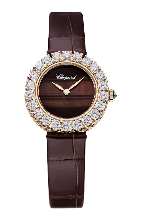 Accedi alla scheda di Chopard L'HEURE DU DIAMANT ROUND 26 MM, MANUALE, ORO ETICO ROSA, DIAMANTI - 13A178