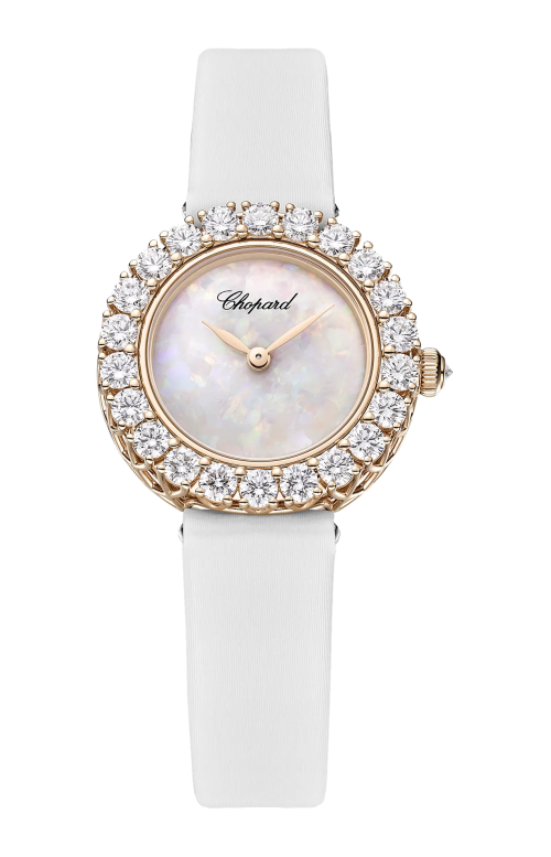 Accedi alla scheda di Chopard L'HEURE DU DIAMANT ROUND 26 MM, MANUALE, ORO ETICO ROSA, DIAMANTI - 13A178