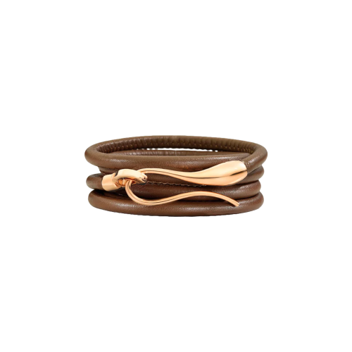 Accedi alla scheda di Dada Arrigoni BRACCIALE ELIKA IN PELLE TESTA DI MORO CON CHIUSURA IN ORO ROSA - DEK04BRRRXM