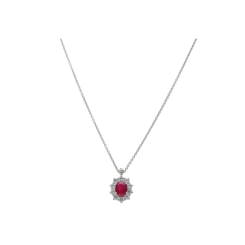 Accedi al prodotto correlato Bartorelli Italian Jewels COLLANA IN ORO BIANCO CON RUBINO E DIAMANTI BIANCHI - 024-2035