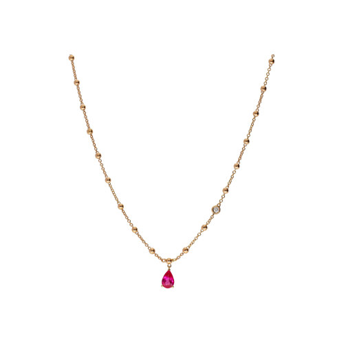 Accedi alla scheda di Bartorelli Italian Jewels COLLANA IN ORO ROSA CON RUBINO E DIAMANTE BIANCO - 212-I1261COLORE