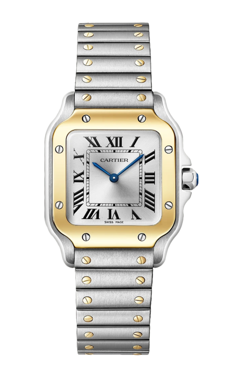 Accedi alla scheda di Cartier SANTOS DE CARTIER MODELLO PICCOLO, ACCIAIO E ORO GIALLO, QUARZO - W2SA0033