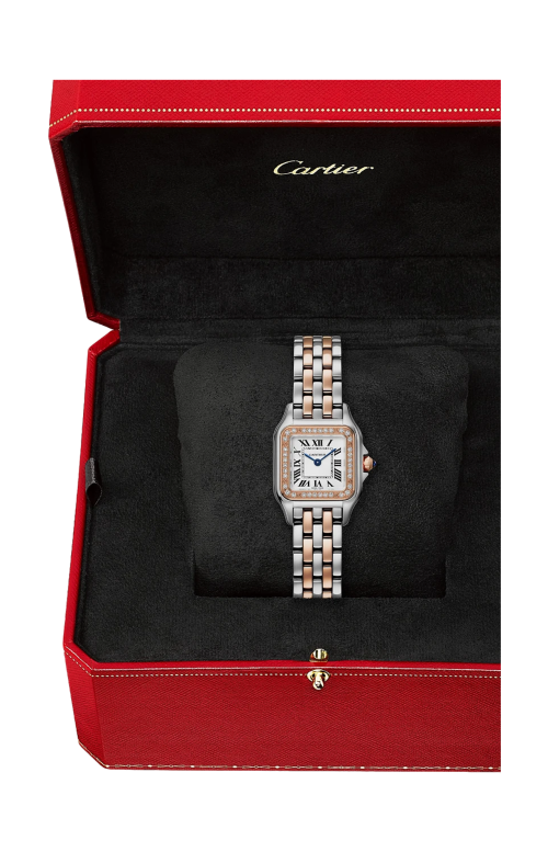 Accedi alla scheda di Cartier PANTH&Egrave;RE DE CARTIER MODELLO PICCOLO, ORO ROSA, ACCIAIO E DIAMANTI, QUARZO - W3PN0014