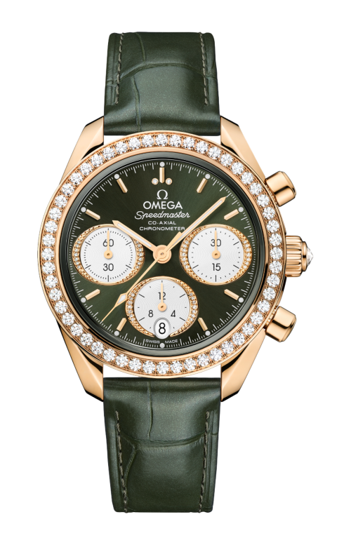 Accedi alla scheda di Omega SPEEDMASTER 38 MM, ORO MOONSHINE&trade; SU ALLIGATORE - 324.58.38.50.60.001