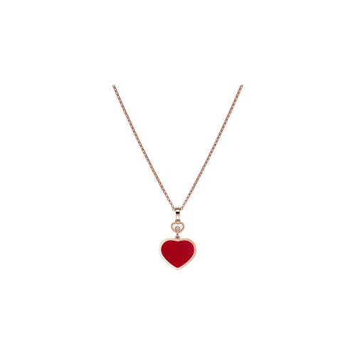 Accedi alla scheda di Chopard CHOPARD - PENDENTE CON CATENA MY HAPPY HEARTS ORO ROSA ETICO, DIAMANTE, CORNIOLA - 797482