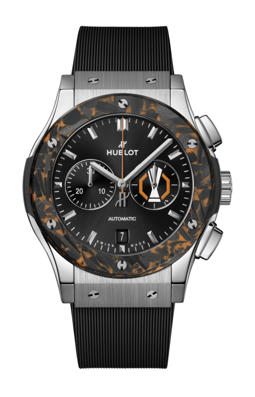 Accedi alla scheda di Hublot CLASSIC FUSION CHRONOGRAPH UEFA EUROPA LEAGUE&trade; TITANIUM CARBON 42 MM - LIMITED EDITION - 541.NQ.1470.RX.UEL26