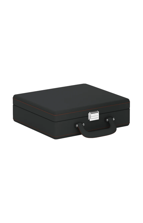 Accedi alla scheda di Scatola Del Tempo VALIGETTA 8 CUSTODIA PER OROLOGI IN PELLE GRIGIO ARDESIA/ARANCIONE