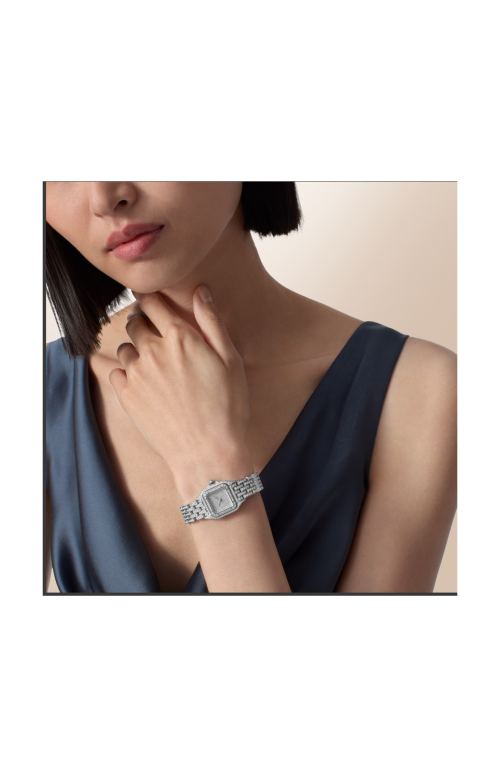 Accedi alla scheda di Cartier PANTH&Egrave;RE DE CARTIER MODELLO PICCOLO, ORO BIANCO, DIAMANTI, QUARZO - HPI01801