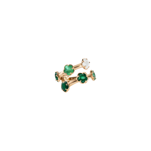 Accedi alla scheda di Pasquale Bruni ANELLO FIGLIA DEI FIORI IN ORO ROSA CON AGATA VERDE, PIETRA DI LUNA BIANCA, MALACHITE, CRISOPRASIO, PRASIOLITE, AVVENTURINA VERDE E DIAMANTE - 16775R