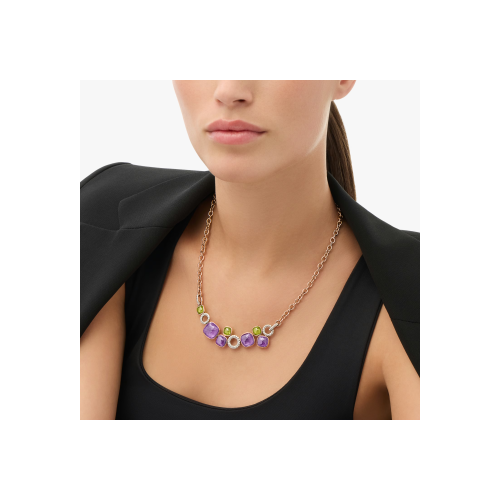 Accedi alla scheda di Pomellato COLLANA NUDO IN ORO ROSA E BIANCO CON AMETISTE, PERIDOTI E DIAMANTI - PCC6021O6WHRBPEIY