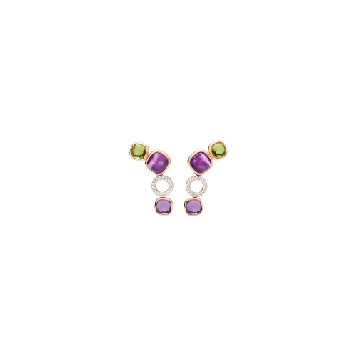 Accedi alla scheda di Pomellato ORECCHINI NUDO IN ORO ROSA E BIANCO CON AMETISTE, PERIDOTI E DIAMANTI - POC6021O6WHRBPEIY