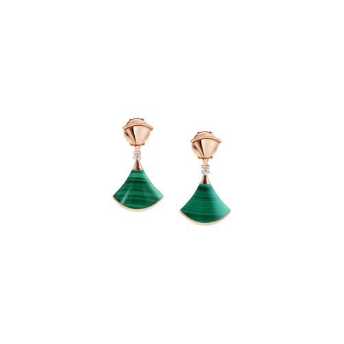 Accedi alla scheda di Bulgari ORECCHINI DIVAS' DREAM IN ORO ROSA CON ELEMENTI IN MALACHITE E DIAMANTI - OR858644