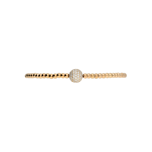 Accedi alla scheda di Bartorelli Italian Jewels Bracciale sfere semirigido in oro rosa e diamanti bianchi - PB08145D8P
