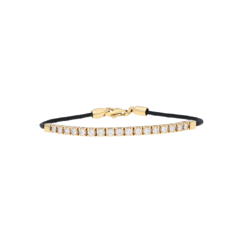Accedi alla scheda di Bartorelli Italian Jewels BRACCIALE DEMI-TENNIS IN ORO ROSA, CORDA E DIAMANTI BIANCHI - VB22080DP