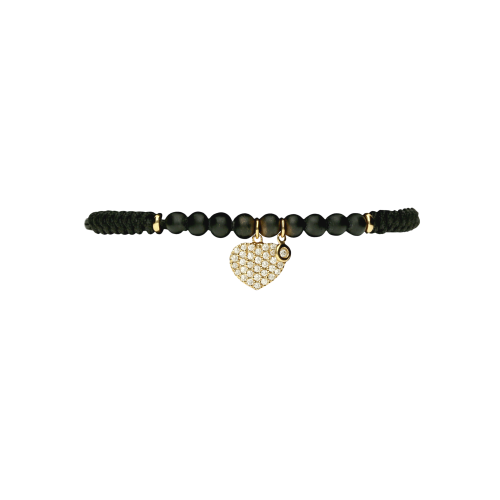 Accedi al prodotto correlato Bartorelli Italian Jewels Bracciale cordone con onici e cuore in oro rosa 18 carati e diamanti - VB22491D0XP