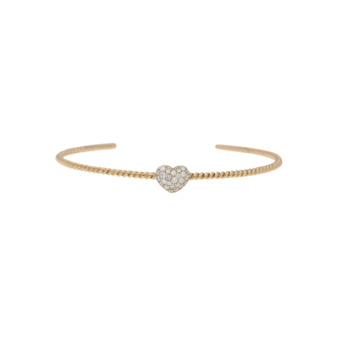Accedi alla scheda di Bartorelli Italian Jewels BRACCIALE  RIGIDO CON CUORE IN PAVE' DI DIAMANTI - VB25532DP