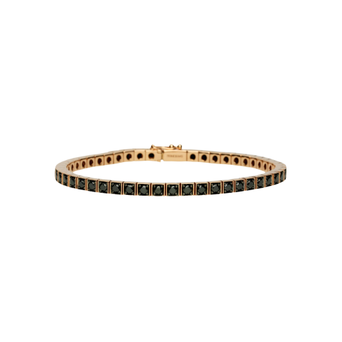 Accedi alla scheda di Bartorelli Italian Jewels Bracciale tennis in oro rosa e diamanti neri - VB25887DKP