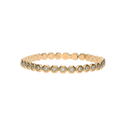 Accedi alla scheda di Bartorelli Italian Jewels BRACCIALE OCTAGON IN ORO ROSA SATINATO E DIAMANTI BIANCHI - VB27411DPS
